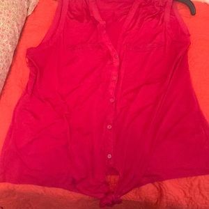 Hot pink Silky blouse